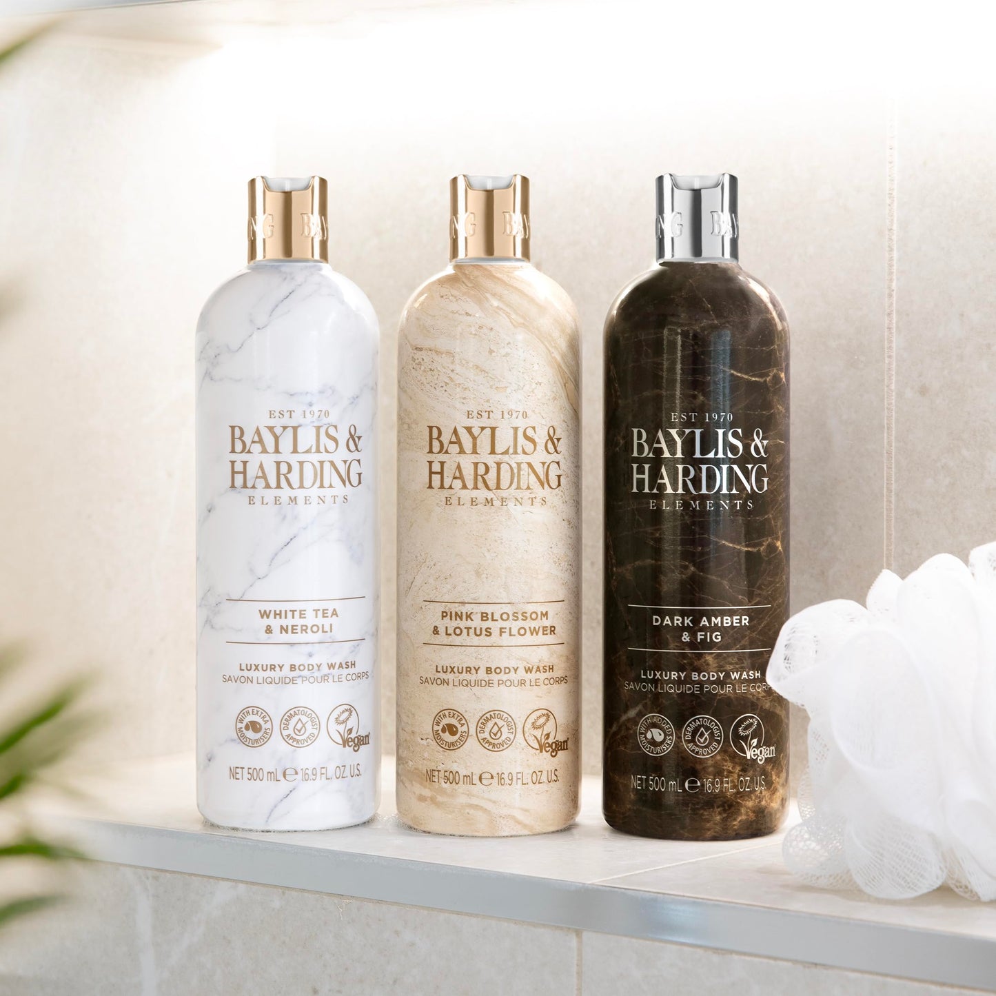 Baylis & Harding Liquid Body Wash Soap, Elements, Dark Amber & Fig, 16.9oz/500ml Beauty & Personal Care Baylis & Harding