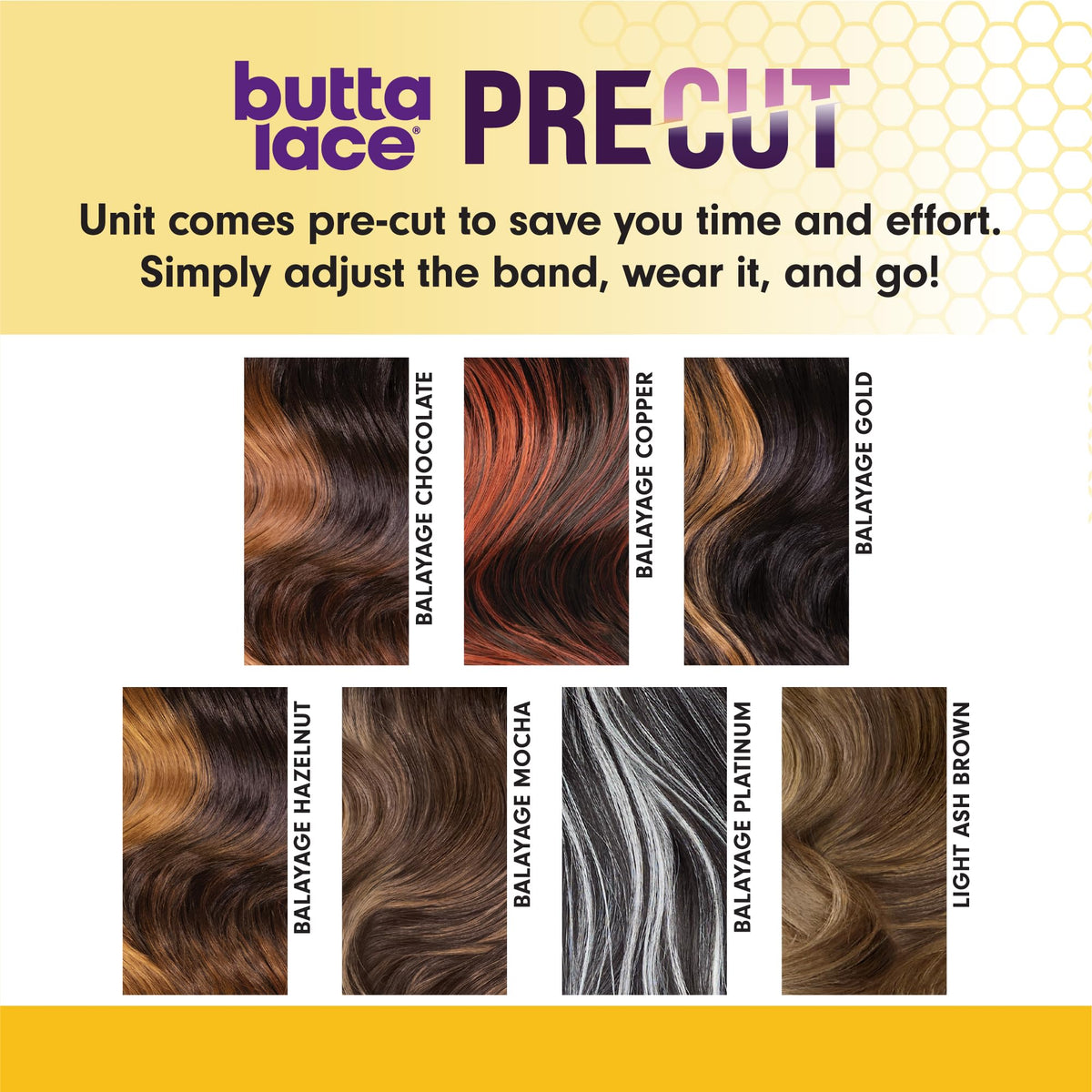 Sensationnel Butta Lace Precut Wig-Unit 3, LIGHTASHBROWN