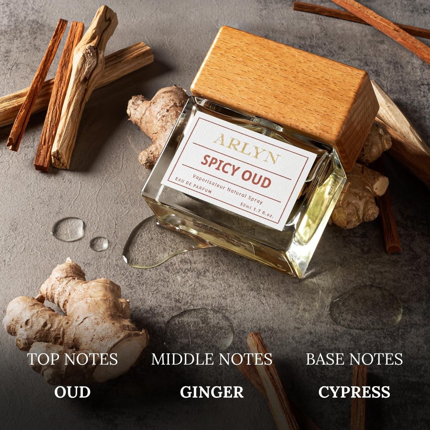 ARLYN Spicy Oud Eau De Parfum Inspired by T. Ford Oud Wood, Perfume for Men, Luxury Fragrance - Vegan, Cruelty-Free, and Eco-Conscious (1.7oz / 50ml) Beauty & Personal Care ARLYN BY BELLEVUE PARFUMS