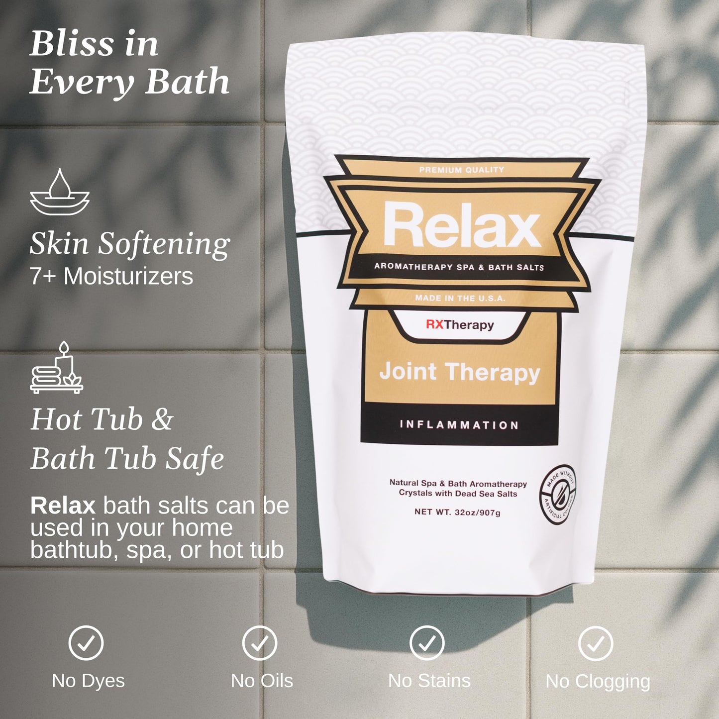Relax Spa & Bath, Epsom & Dead Sea Salts, Aromatherapy Bath Salts for Hot Tub, Bath, or Spa, Infused with Magnesium, Joint Therapy Beauty and Personal Care Relax Spa & Bath