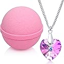 Love Potion Bath Bomb with Necklace Created with Crystal Extra Large 10 oz. Made in USA Beauty & Personal Care Jackpot Candles