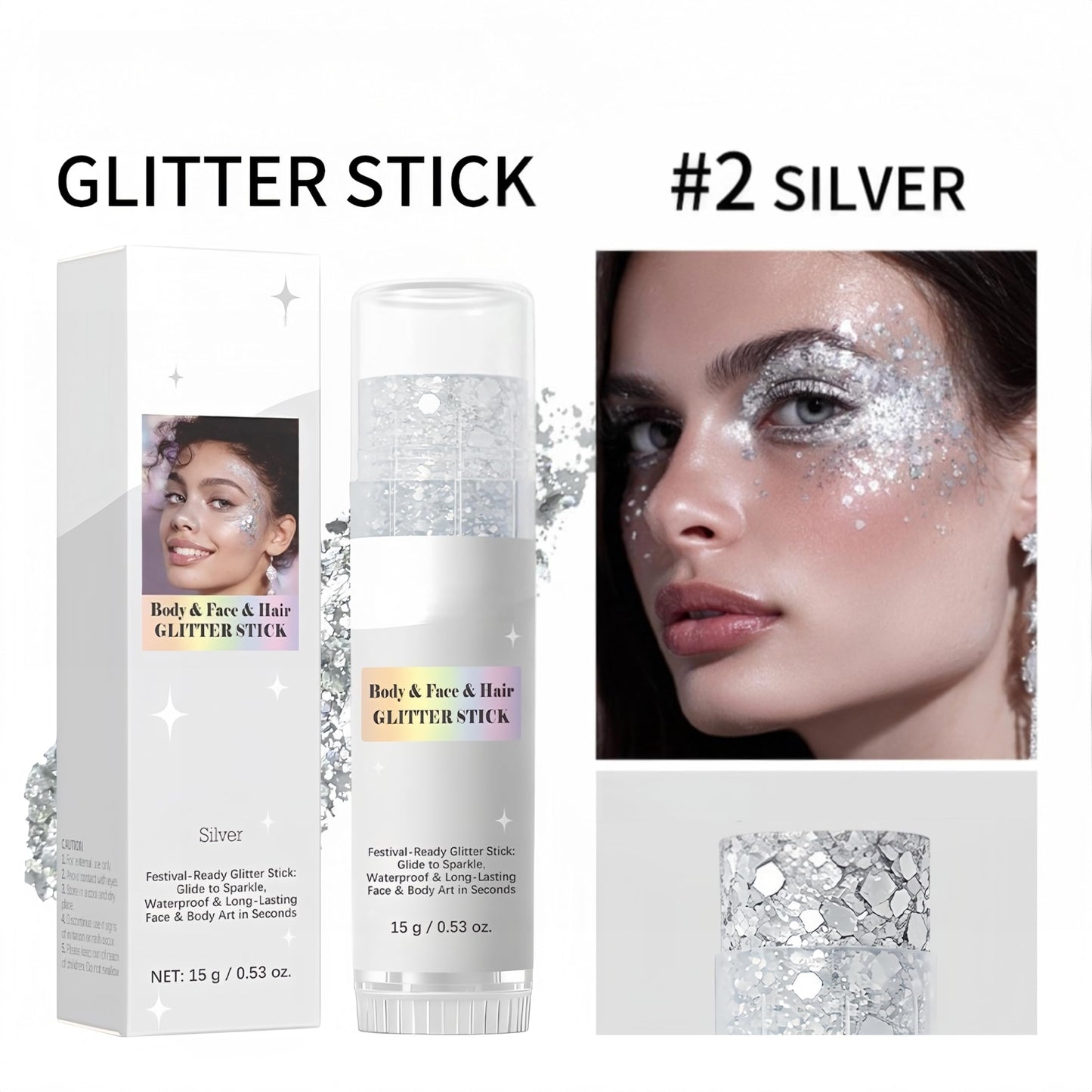 MAEPEOR Body Glitter Stick 6 Colors Holographic Mermaid Sequins Chunky Face Glitter Stick Singer Concerts or Music Festival Rave Body Makeup (Color Beauty & Personal Care MAEPEOR