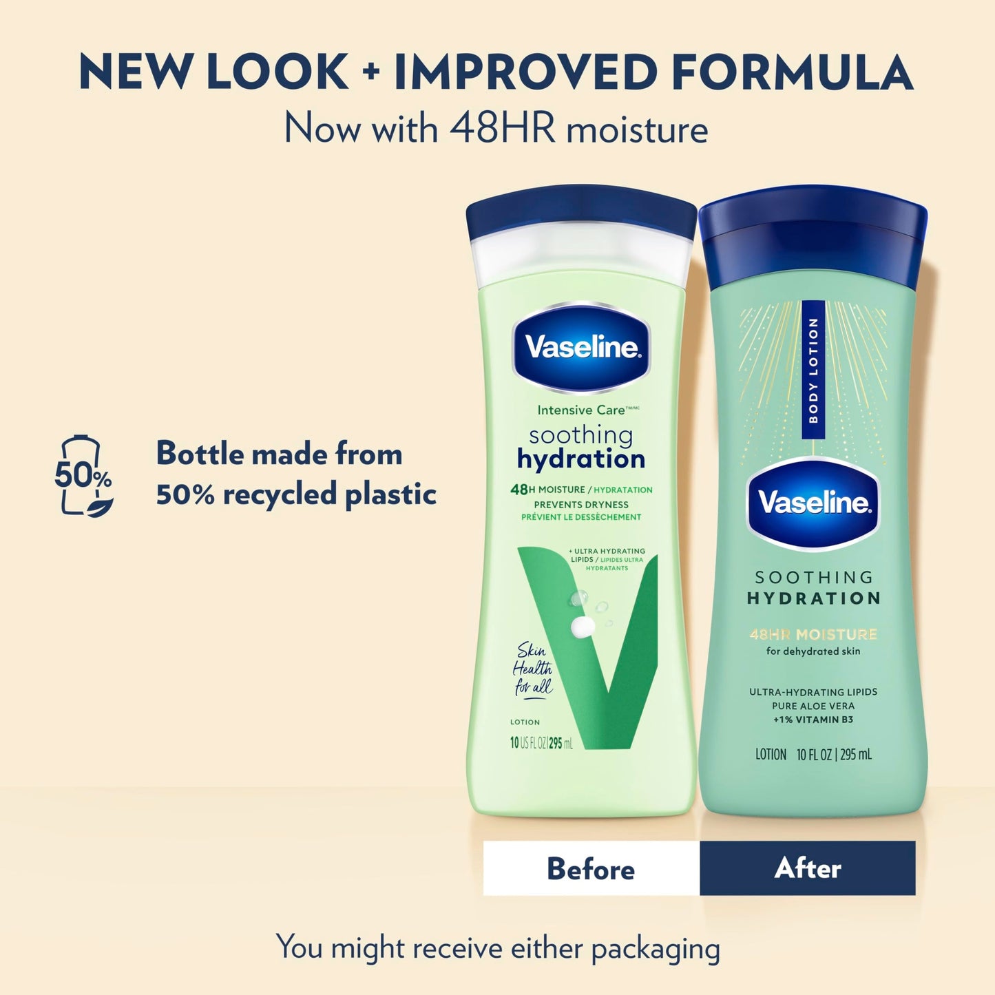 Vaseline Intensive Care Hand and Body Lotion For Dehydrated Skin Soothing Hydration Dry Skin Lotion with Aloe Vera Extract & Ultra-Hydrating Lipids 10 Beauty & Personal Care Vaseline