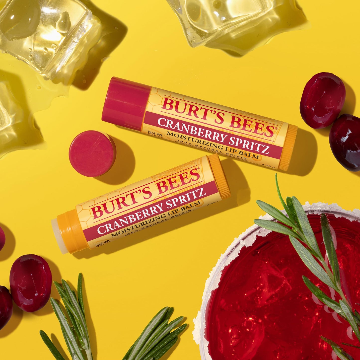 Burts Bees Cranberry Spritz Lip Balm, 4.25 GR Beauty and Personal Care Burt's Bees