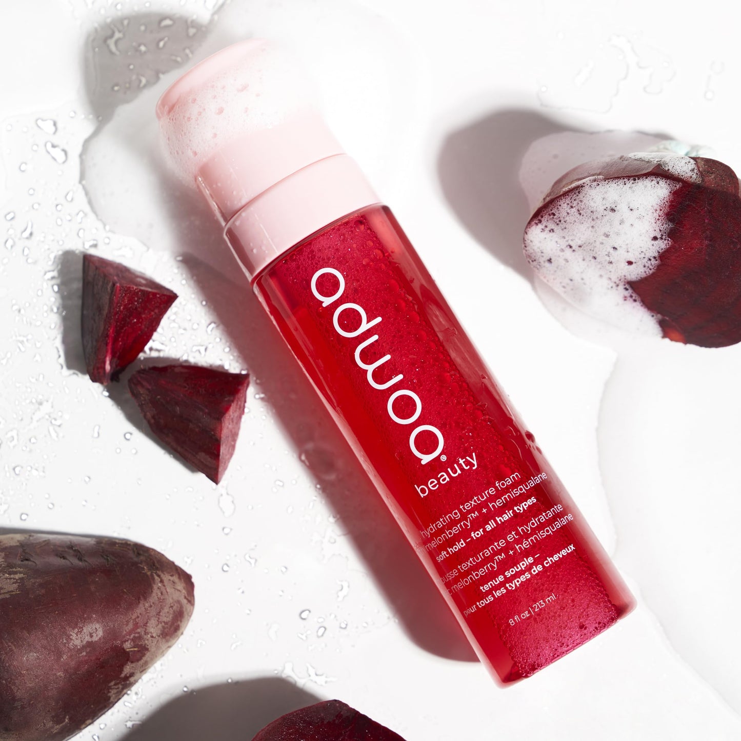 adwoa beauty - Hydrating Texture Foam with Melonberry | Volumizing Styling Mousse | Lightweight, Moisture-Rich, Silicone-Free | Wavy, Curly & Coily Beauty & Personal Care adwoa beauty