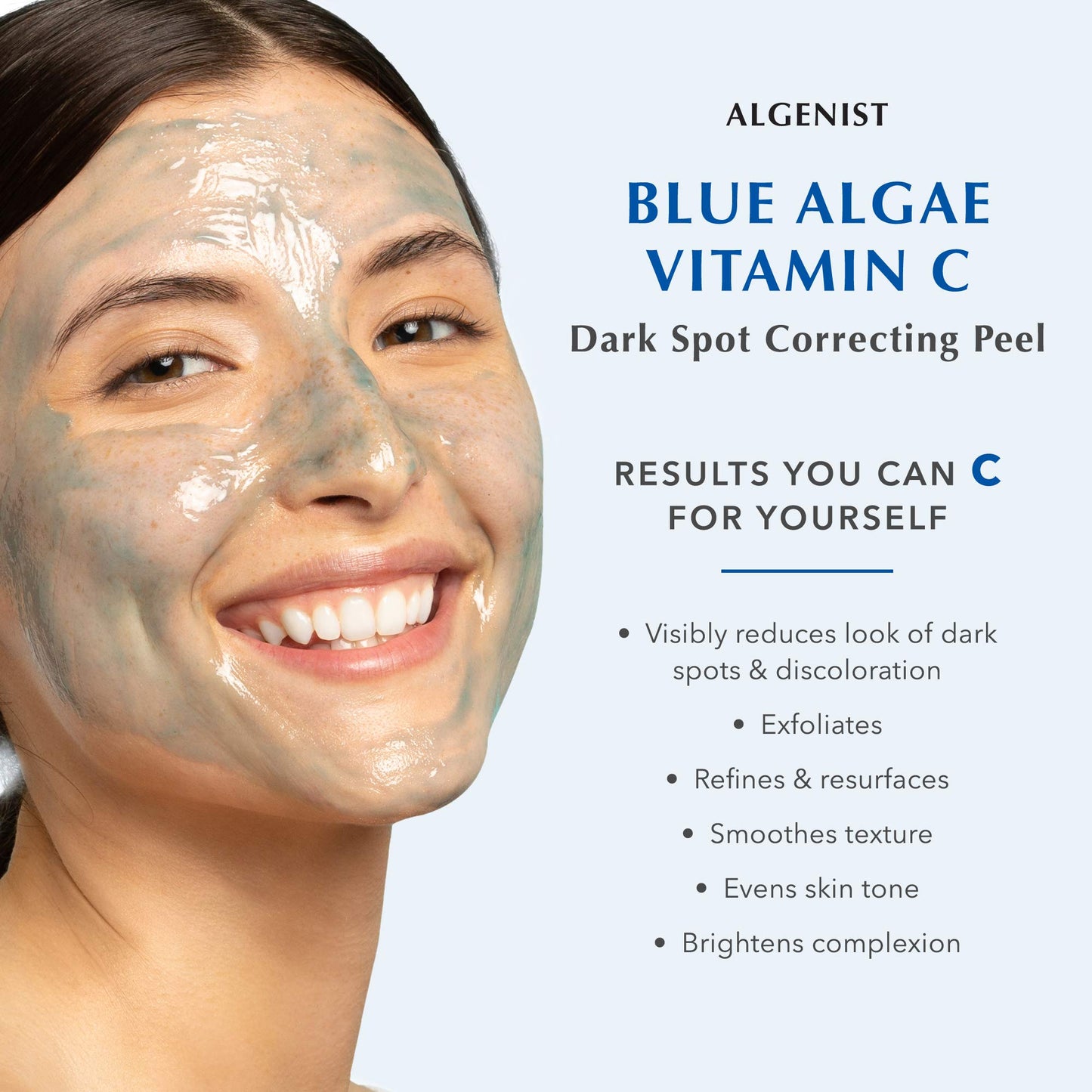 Algenist Blue Algae Vitamin C Dark Spot Correcting Peel - Visibly Reduce The Appearance of Discoloration - Exfoliating AHAs, BHA & PHA to Help Even Beauty & Personal Care Algenist