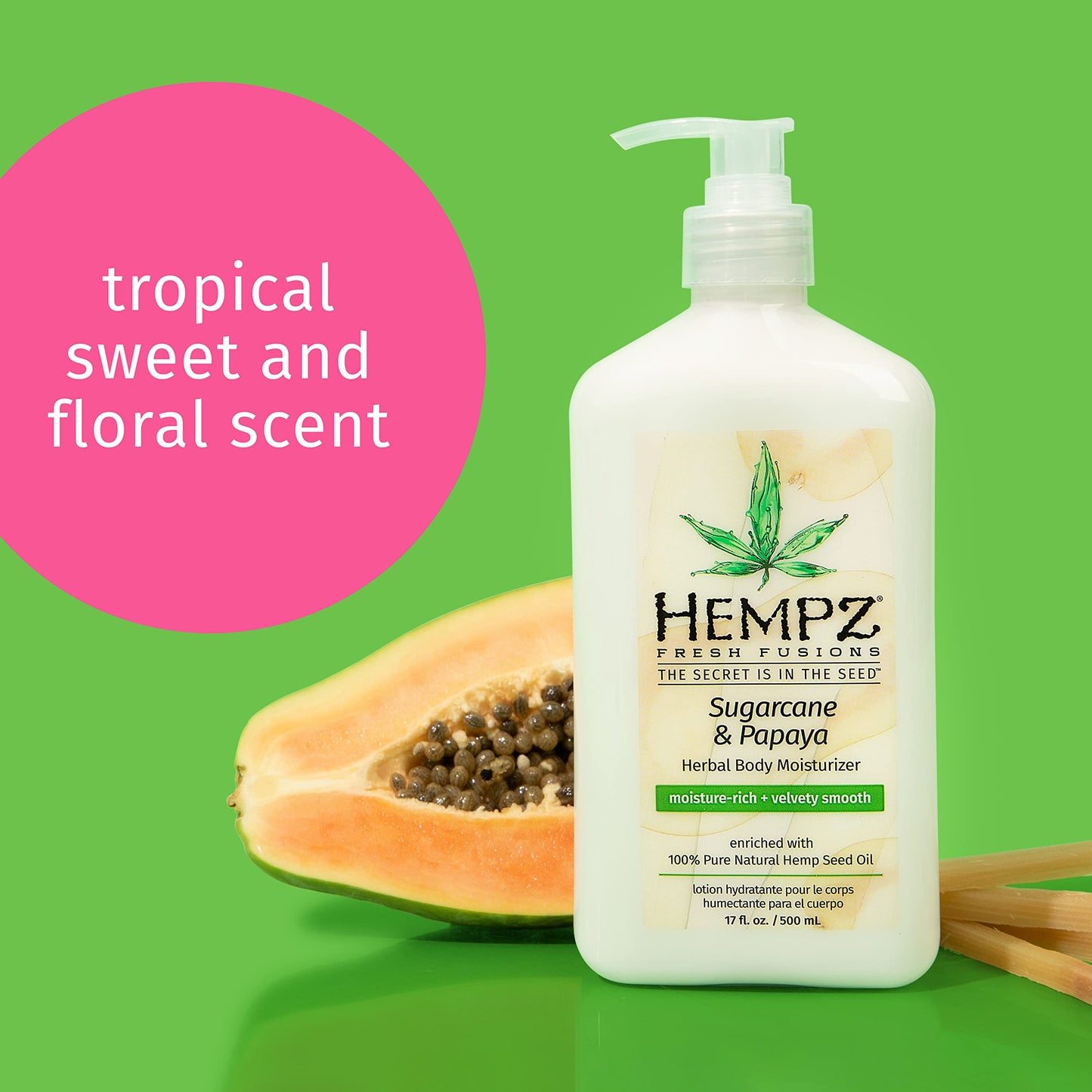 Hempz Herbal Body Moisturizer, Sugarcane & Papaya, 17 Ounce Beauty & Personal Care Hempz