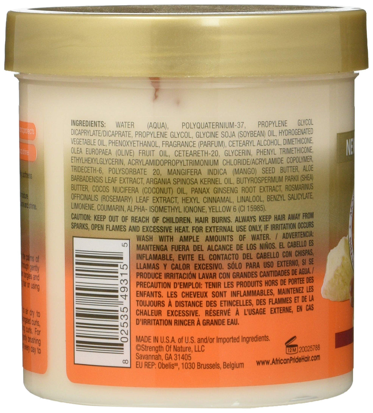 African Pride Shea Butter Miracle Leave-in Conditioner, 15 Ounce