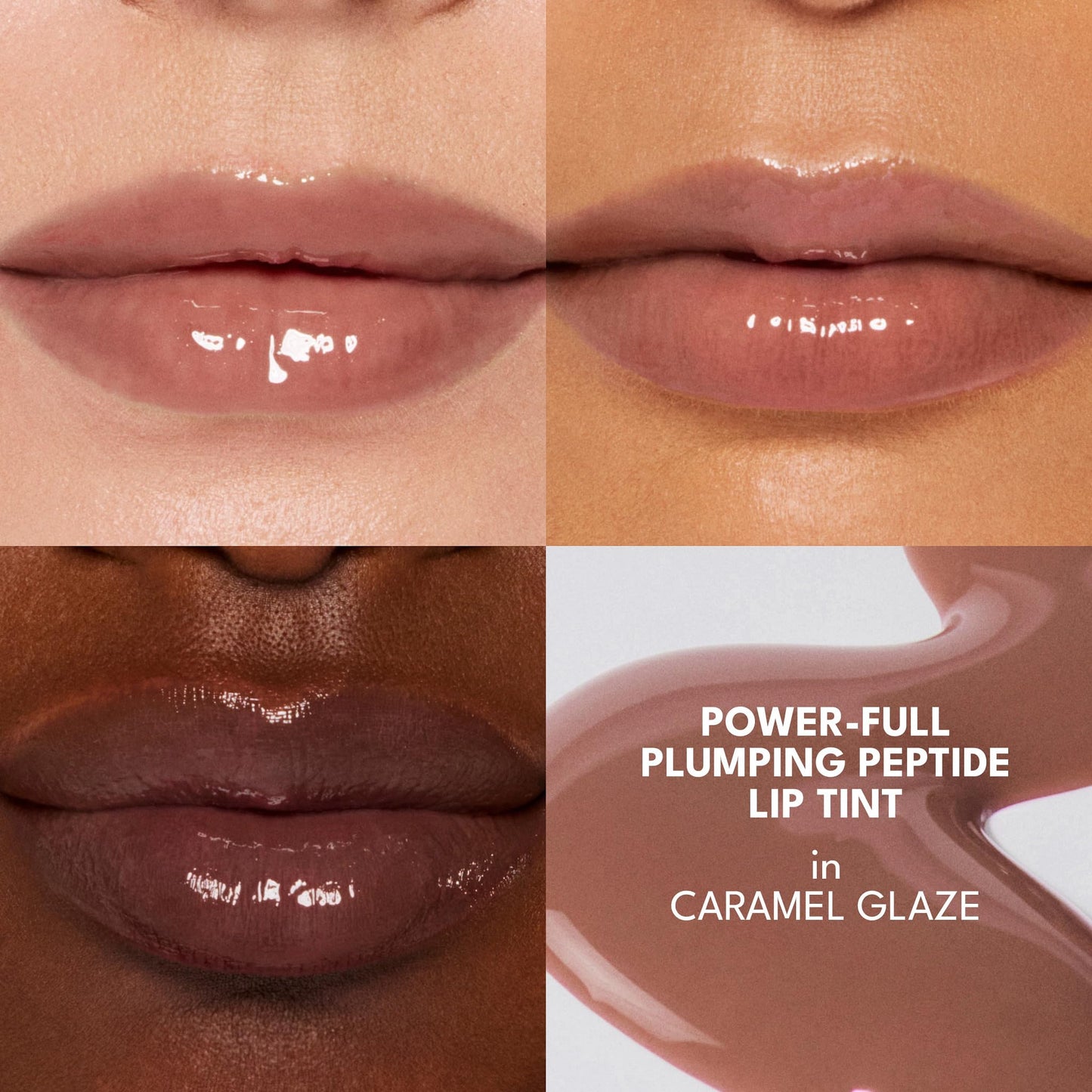 Buxom Power-Full Plumping Peptide Lip Tint, High-Shine Peptide Lip Treatment Balm for 36HR Hydration & Fuller-Looking Lips, Caramel Glaze Beauty & Personal Care Buxom