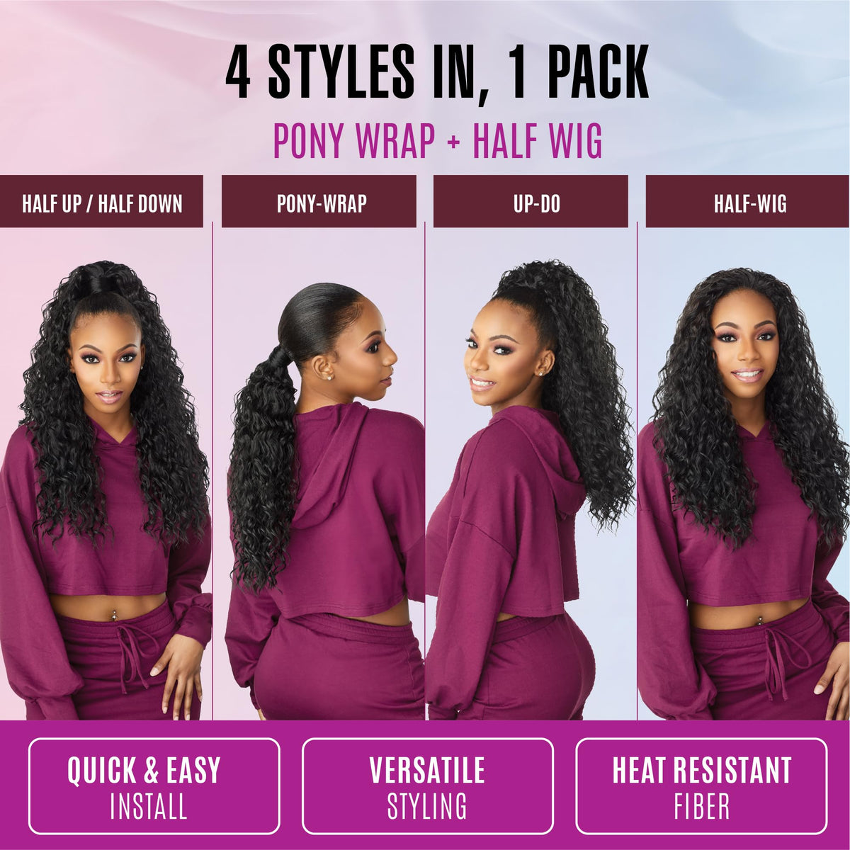 Sensationnel Instant Updown Halfwig Pony-Iud 2, T2/COPPER