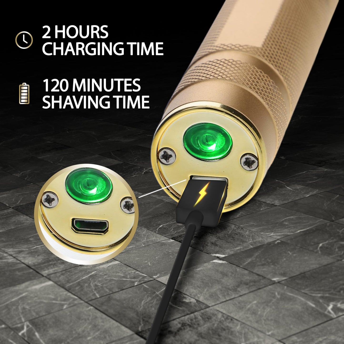 Cutting Edge T-Blade Trimmer for Men, T-Blade Precision Beard Trimmer, Bump Free and Hypoallergenic Titanium Gold Blades, 4 Guide Combs, Rechargeable Beauty and Personal Care Cutting Edge