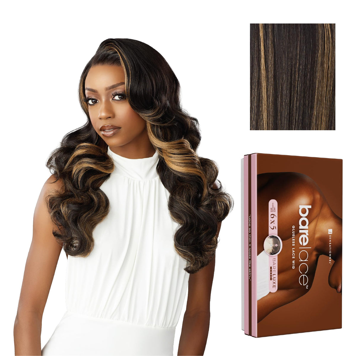 Sensationnel Bare Lace 6x5 Lacewig-Unit 6, BALAYAGEGOLD