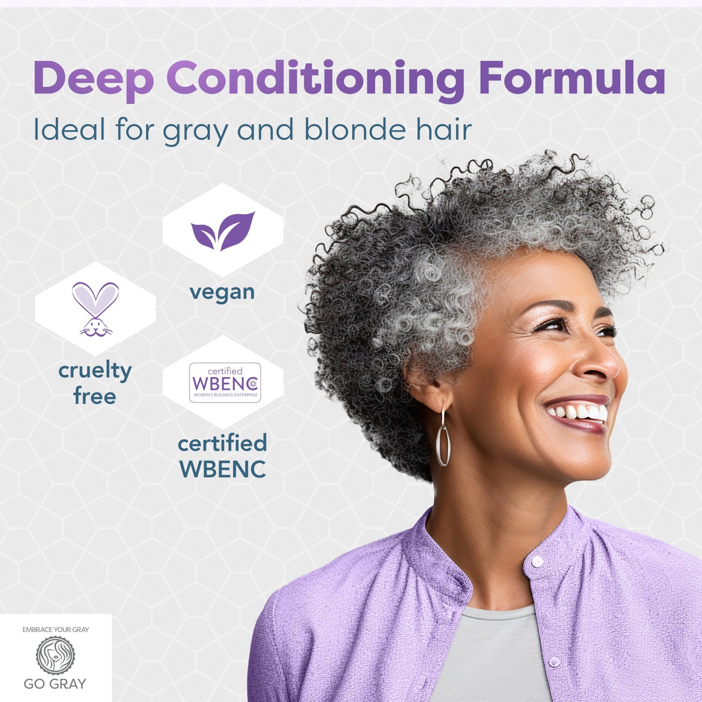 Go Gray Treatment System (Treat), Purple Toning Masque, 4 Packets, Purple Hair Mask Brightens, Tones, & Hydrates Gray and Silver Hair Beauty & Personal Care Go Gray