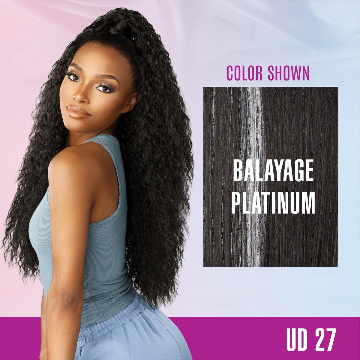 Sensationnel Instant Updown Halfwig Pony-Iud 27, BALAYAGEPLATINUM
