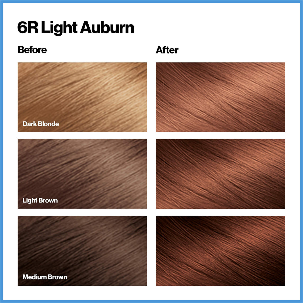 Revlon Permanent Hair Color, Permanent Hair Dye, Total Color with 100% Gray Coverage, Clean & Vegan, 6R Light Auburn, 3.5 oz Beauty & Personal Care REVLON