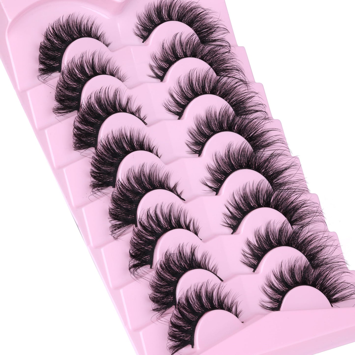 GVEFETIEE Fluffy Cat Eye Lashes - Faux Mink Wispy Strip Lashes, Black Beauty and Personal Care GVEFETIEE