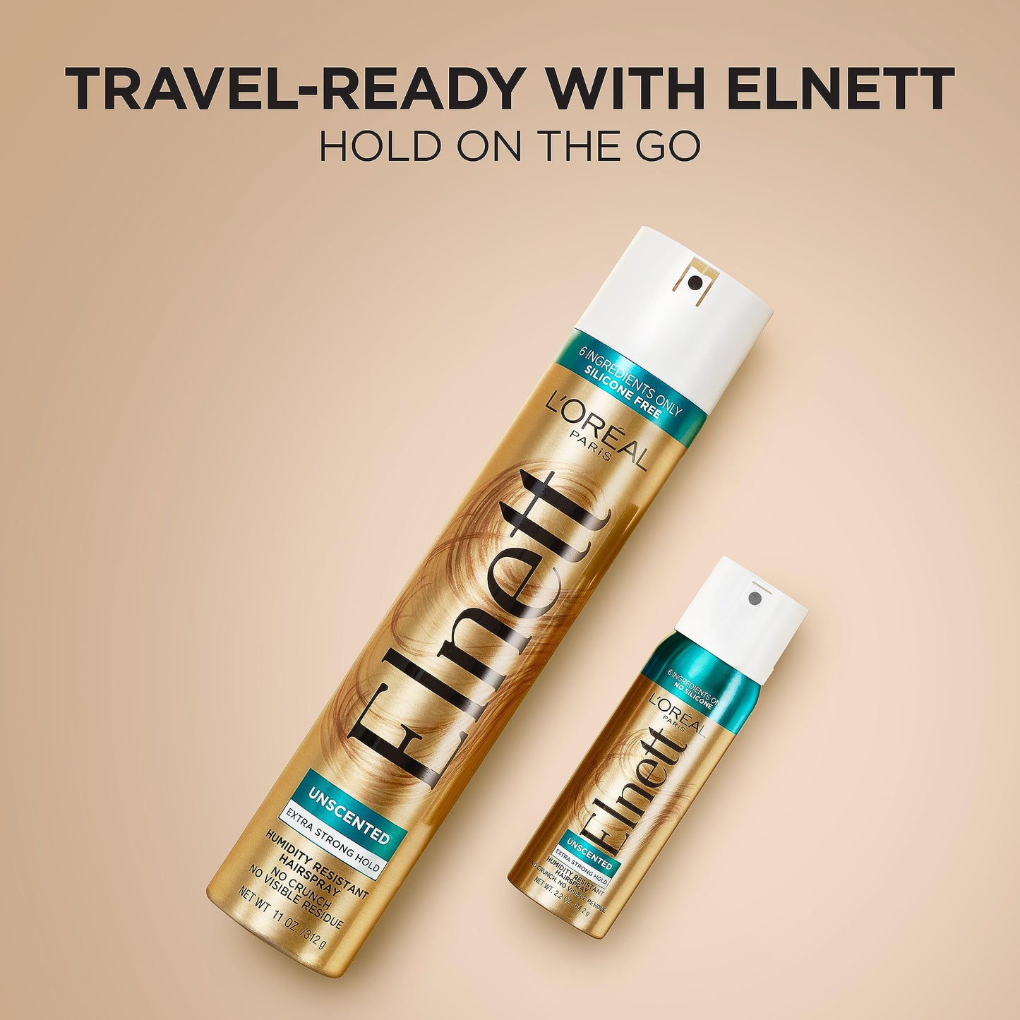 L'Oreal Paris Hair Care Elnett Satin Extra Strong Hold Hairspray, Unscented, 11 Ounce (Pack of 2) Beauty & Personal Care L'Oreal Paris