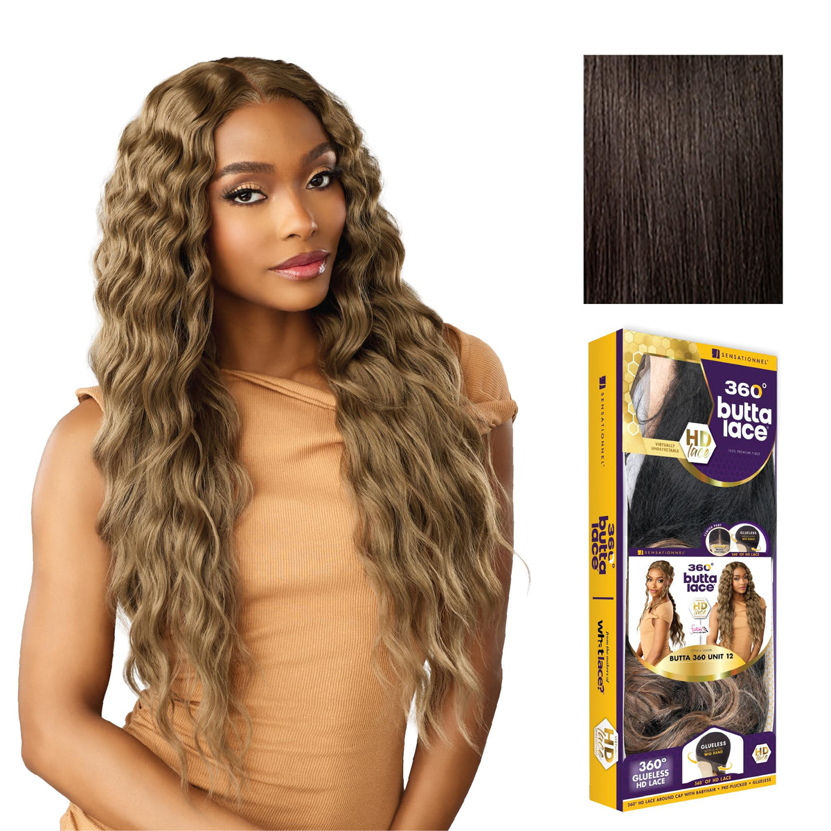 Sensationnel Butta 360 LaceWig-Unit 12, 2 DARKBROWN