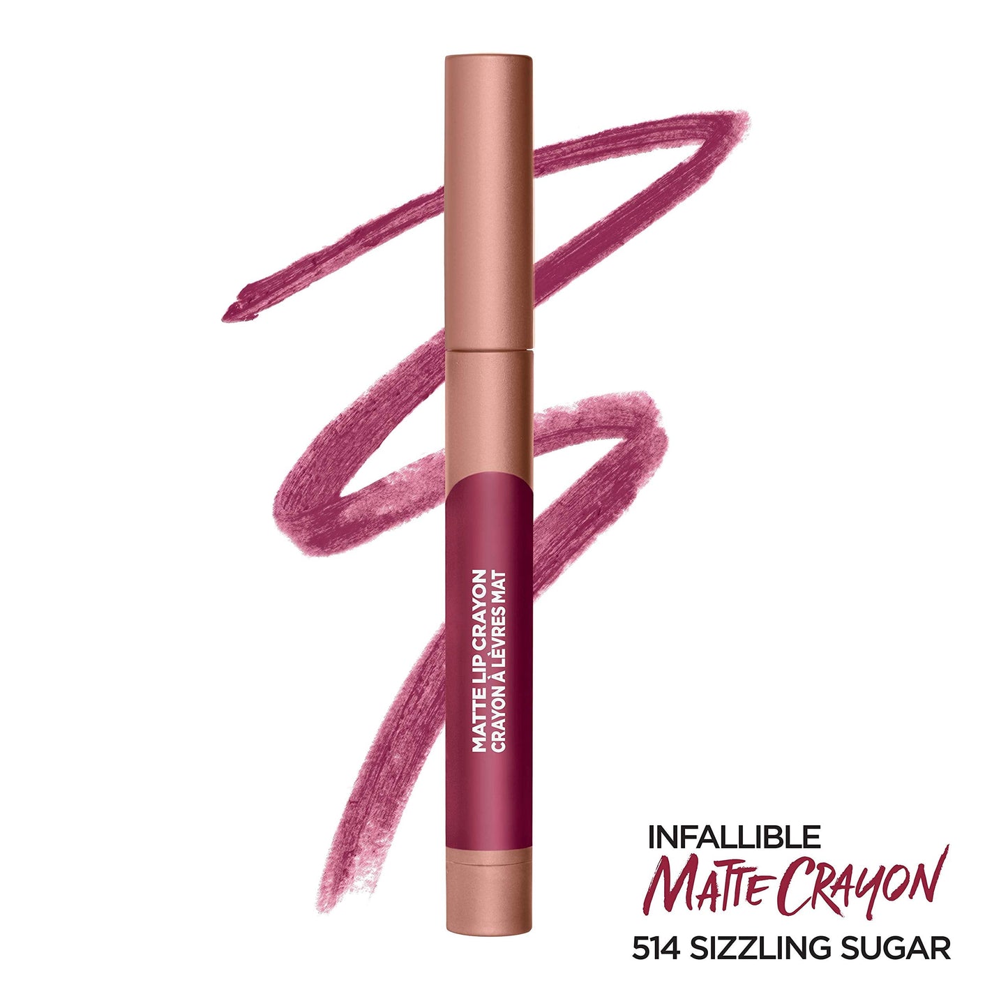 L’Oréal Paris Infallible Matte Lip Crayon, Sizzling Sugar (Packaging May Vary) Beauty & Personal Care L'Oreal Paris