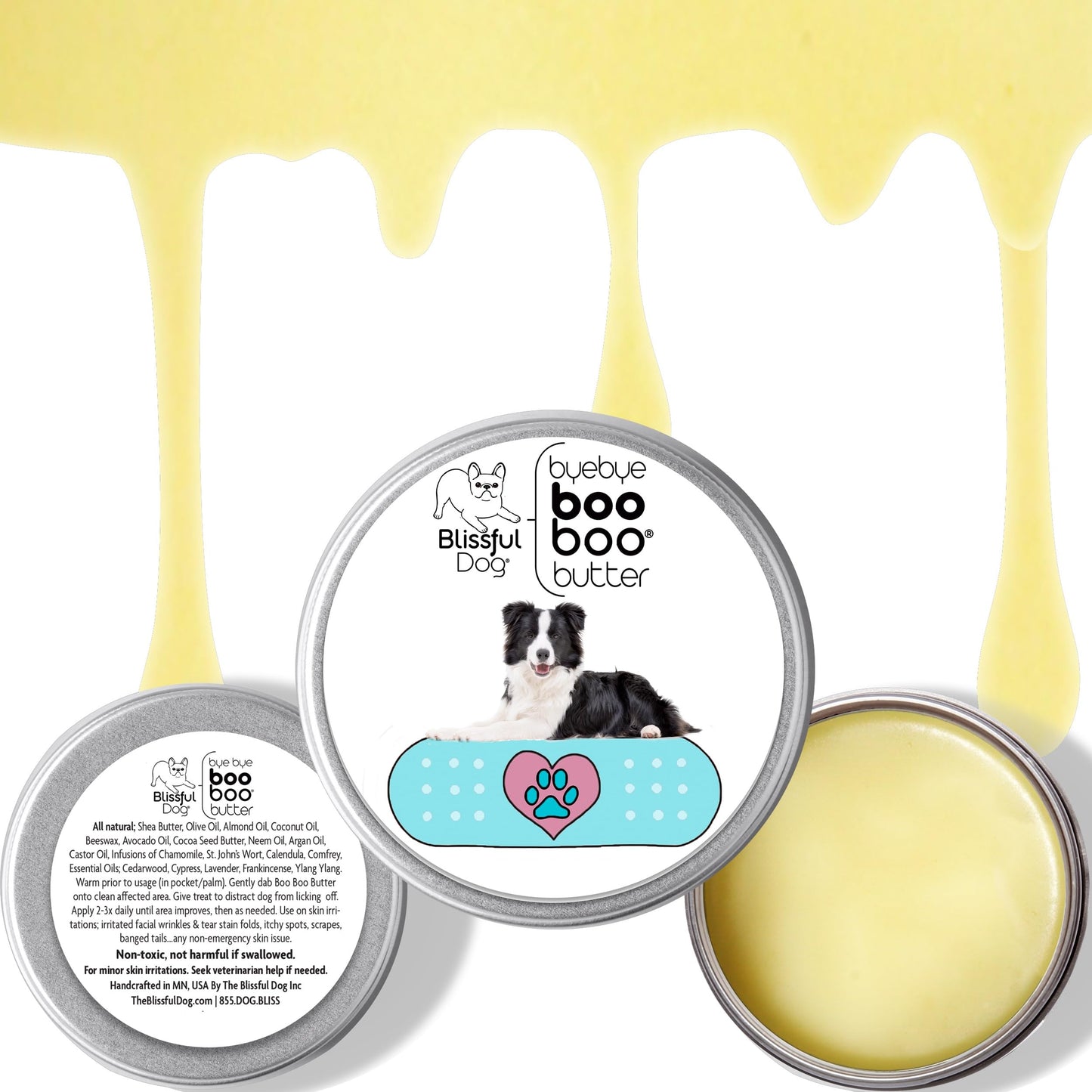 The Blissful Dog 1 oz TIN Border Collie Booboo Butter Beauty and Personal Care The Blissful Dog
