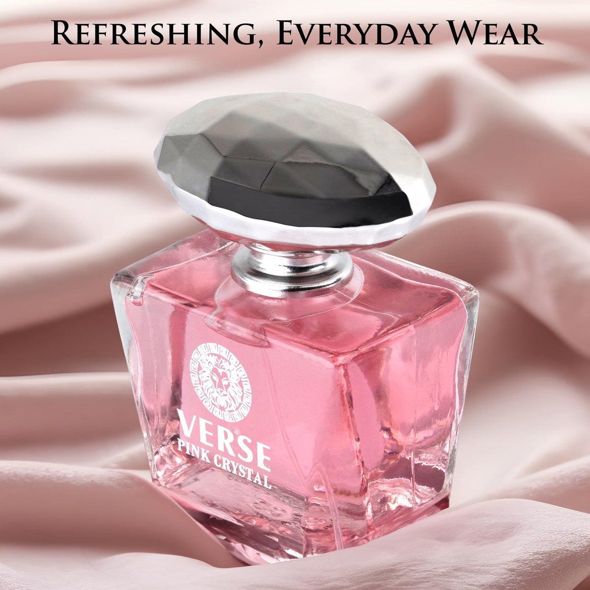 Verse Pink Crystal Eau De Parfum for Woman - Top Notes of Pomegranate, Yuzu & Iced Accord - Base Notes of Peony, Lotus, Magnolia, Amber, Musk Beauty & Personal Care NovoGlow