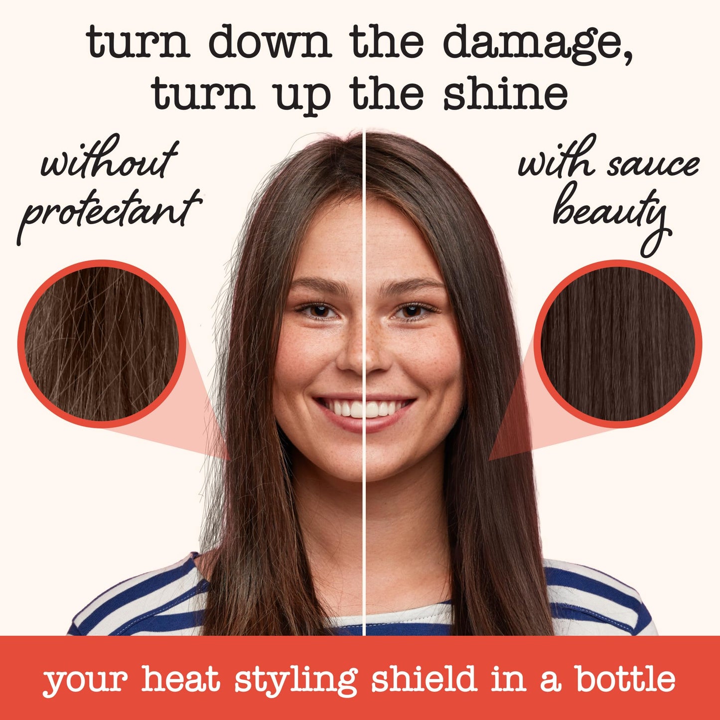 SAUCE BEAUTY Hair Heat Protectant Spray (8 Fl Oz) Hot Sauce Thermal Protectant Spray with Argan Oil, Aloe & Cayenne, Anti Frizz & Adds Shine, Blow Dry Beauty & Personal Care SAUCE BEAUTY