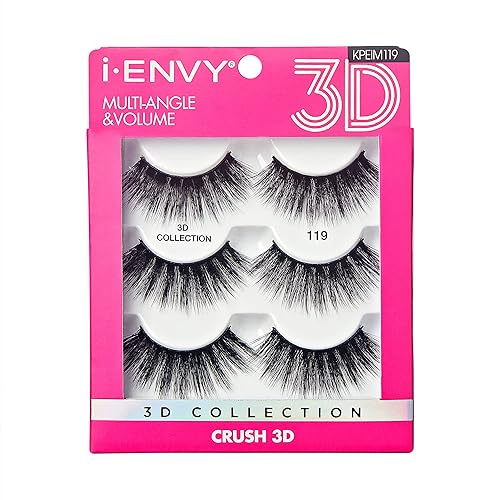 iEnvy False Eyelashes 3 Pairs Fluffy and Natural Multiangle and Volume Faux Mink Lashes (19) Beauty & Personal Care i•ENVY