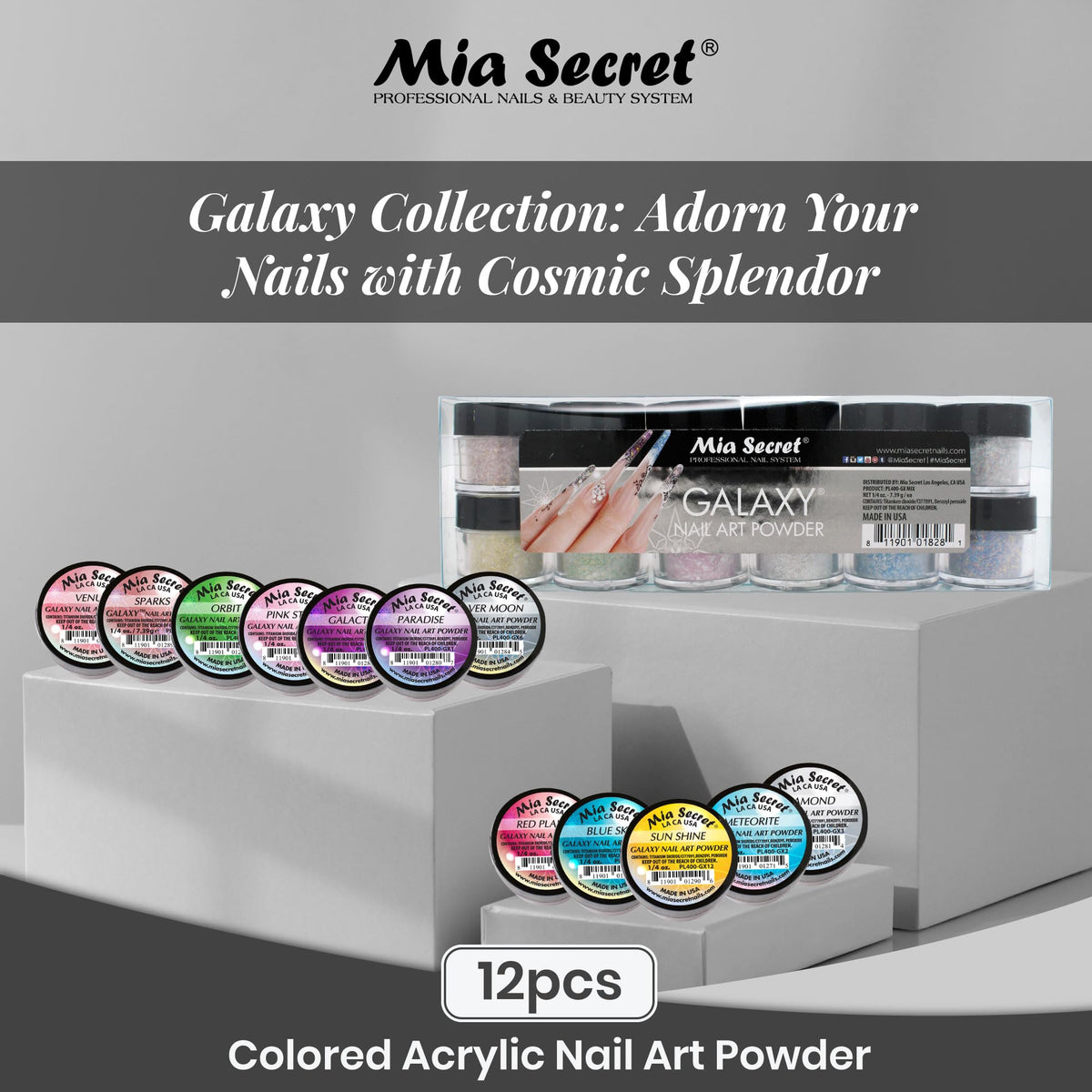 Galaxy Nail Art Powder Collection (12PC)