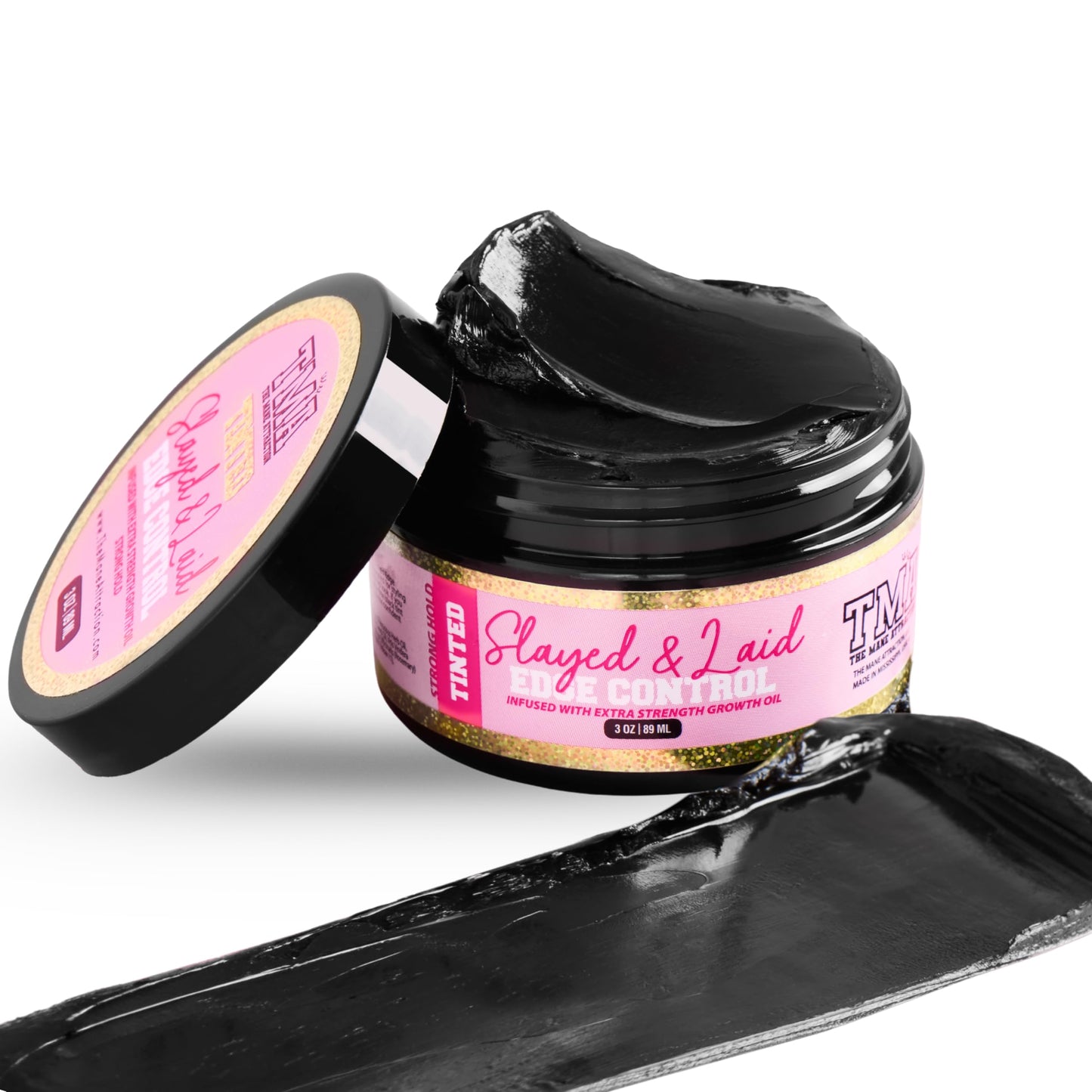 The Mane Attraction Black Edge Control Tinted- 3oz | Edge Gel for Thinning Hairlines | Flake-Free Growth Gel with Strong Hold for Natural Styles Beauty & Personal Care The Mane Attraction