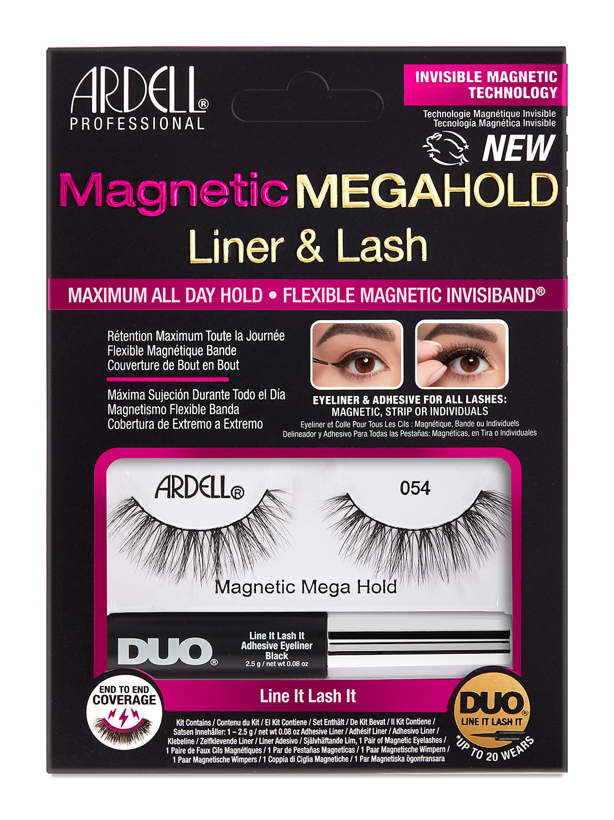 Ardell Magnetic MegaHold Liquid Liner & Lash 054, 1 pair Beauty & Personal Care Ardell
