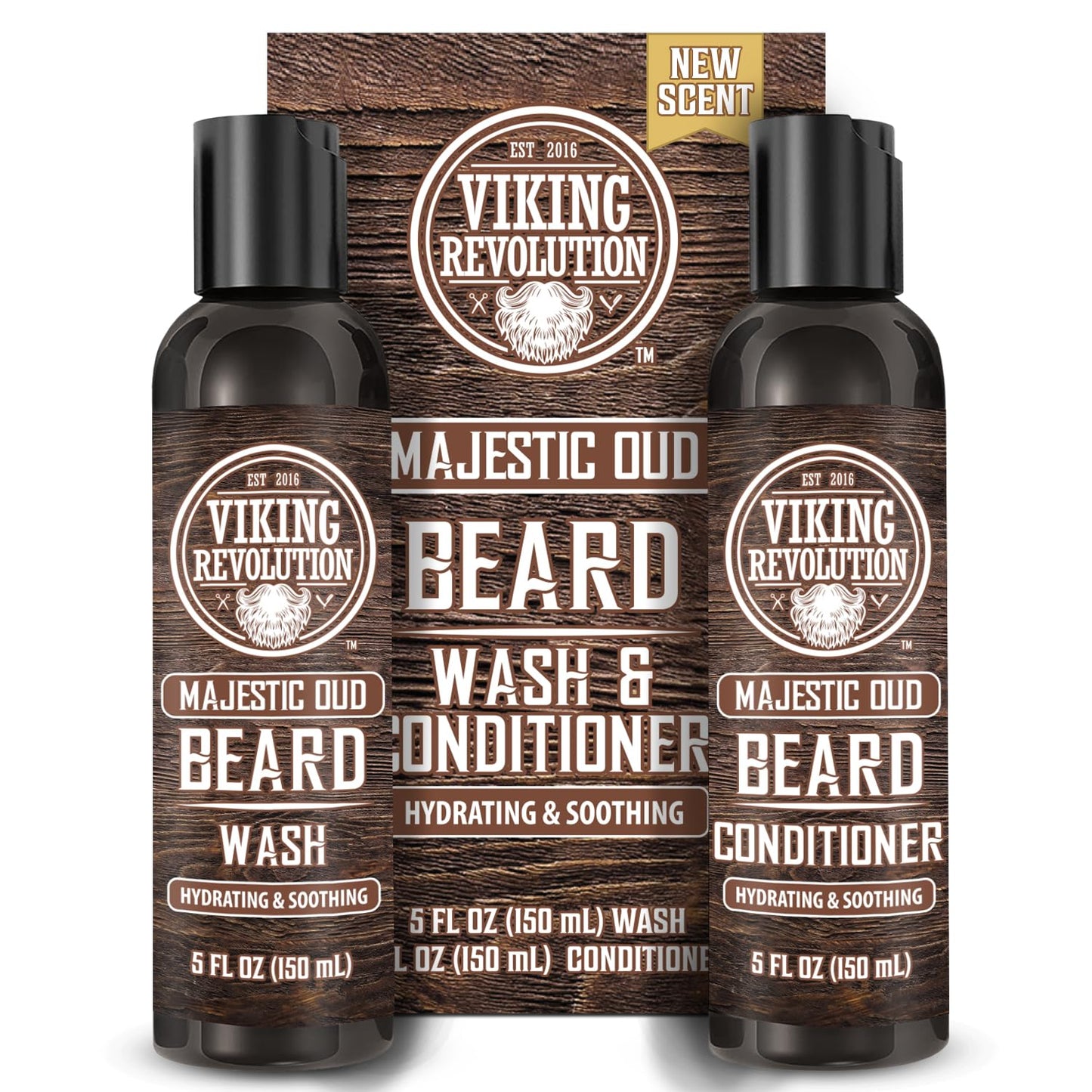 Viking Revolution Beard Wash and Beard Conditioner for Men with Argan Oil and Jojoba Oil - Beard Softener and Strengthener Beard Care Beard Shampoo Beauty & Personal Care Viking Revolution