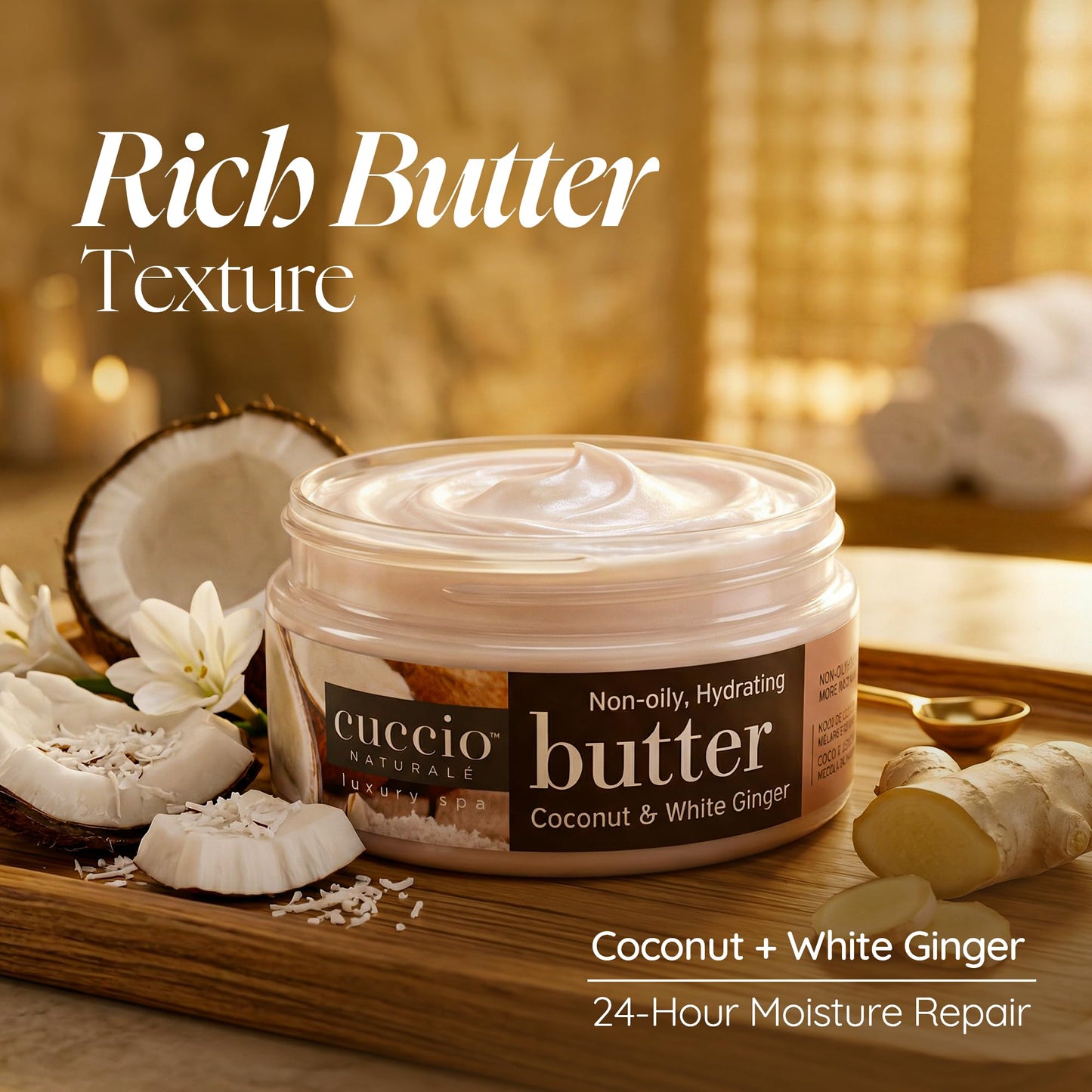 Cuccio Naturale Butter Blends - Ultra-Moisturizing, Renewing, Smoothing Scented Body Cream - Deep Hydration For Dry Skin Repair - Made With Natural Beauty & Personal Care Cuccio