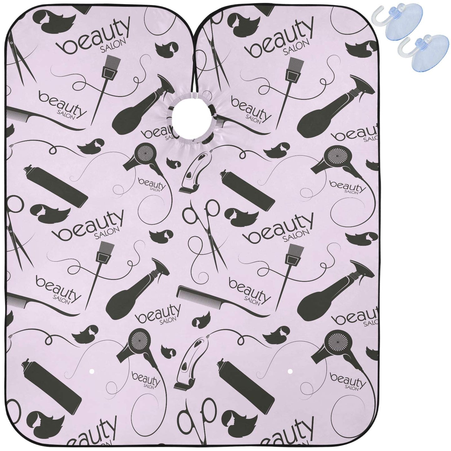 visesunny Beauty Salon Barber Stylist Hair Pattern Barber Cape Anti-Static Hair Cutting Cape with Snap Closure Professional Salon Polyester Beard Beauty and Personal Care visesunny
