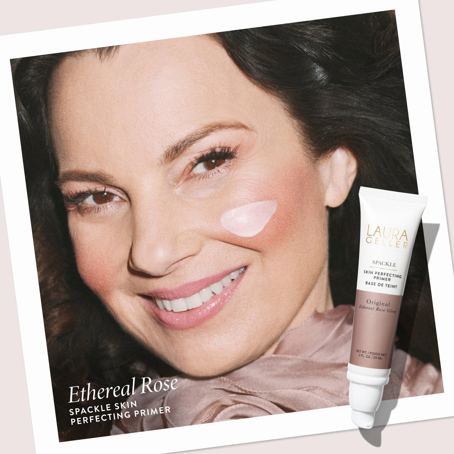 LAURA GELLER NEW YORK Spackle Primer - Ethereal Rose Glow - Super-Size 2 Fl Oz - Hyaluronic Acid Makeup Primer for Mature Skin Beauty & Personal Care LAURA GELLER NEW YORK