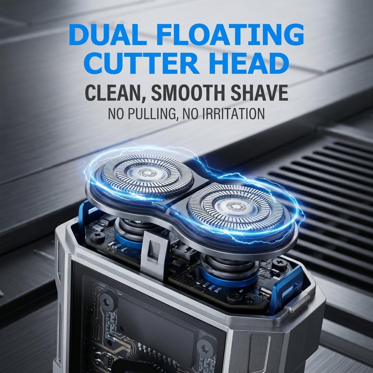 Royalstar Electric Shaver for Men, Wet and Dry Rotary Razor, IPX7 Waterproof USB-C Fast Rechargeable Shaving Razor Portable for Home Travel Beauty and Personal Care Royalstar