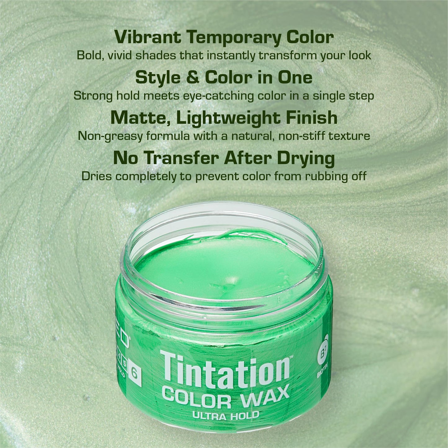 Red by Kiss Tintation Temporary Hair Color Wax - Vivid Instant Color, Ultra Hold, Water & Sweat Resistant, Curly Hair Safe, Non-Drying & Damage-Free Beauty & Personal Care Red by Kiss