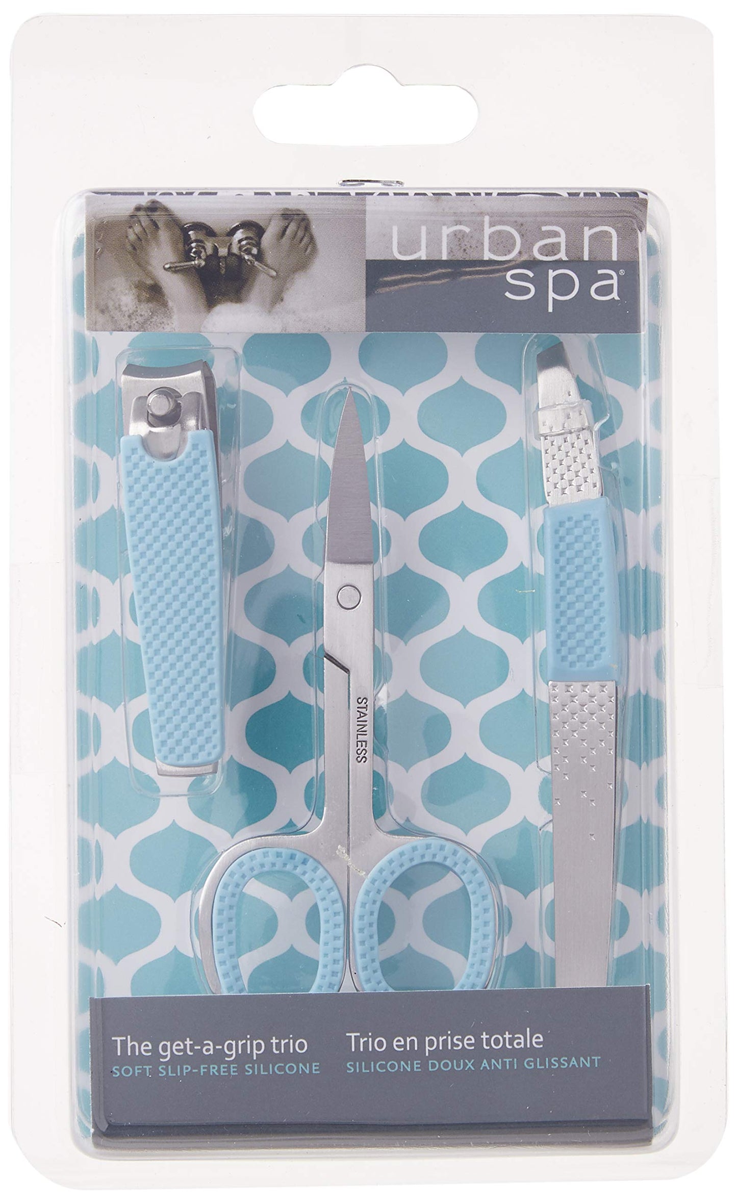 Urban Spa Get A Grip Trio Manicure and Pedicure Essentials Kit for Purse, Travel, Desk or Home Beauty and Personal Care Urban Spa
