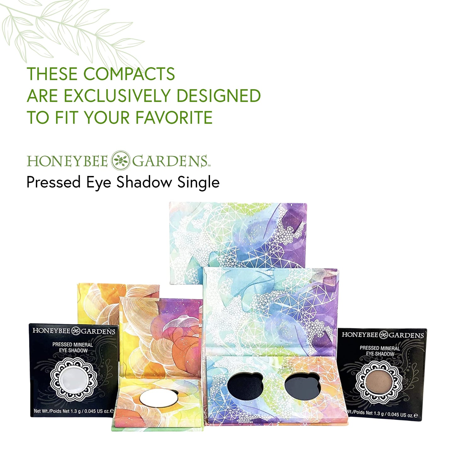 Honeybee Gardens Refillable Eye Shadow Compact, Single, Customizable Empty Cosmetic Case, 26mm Pan Compatible Beauty & Personal Care Honeybee Gardens
