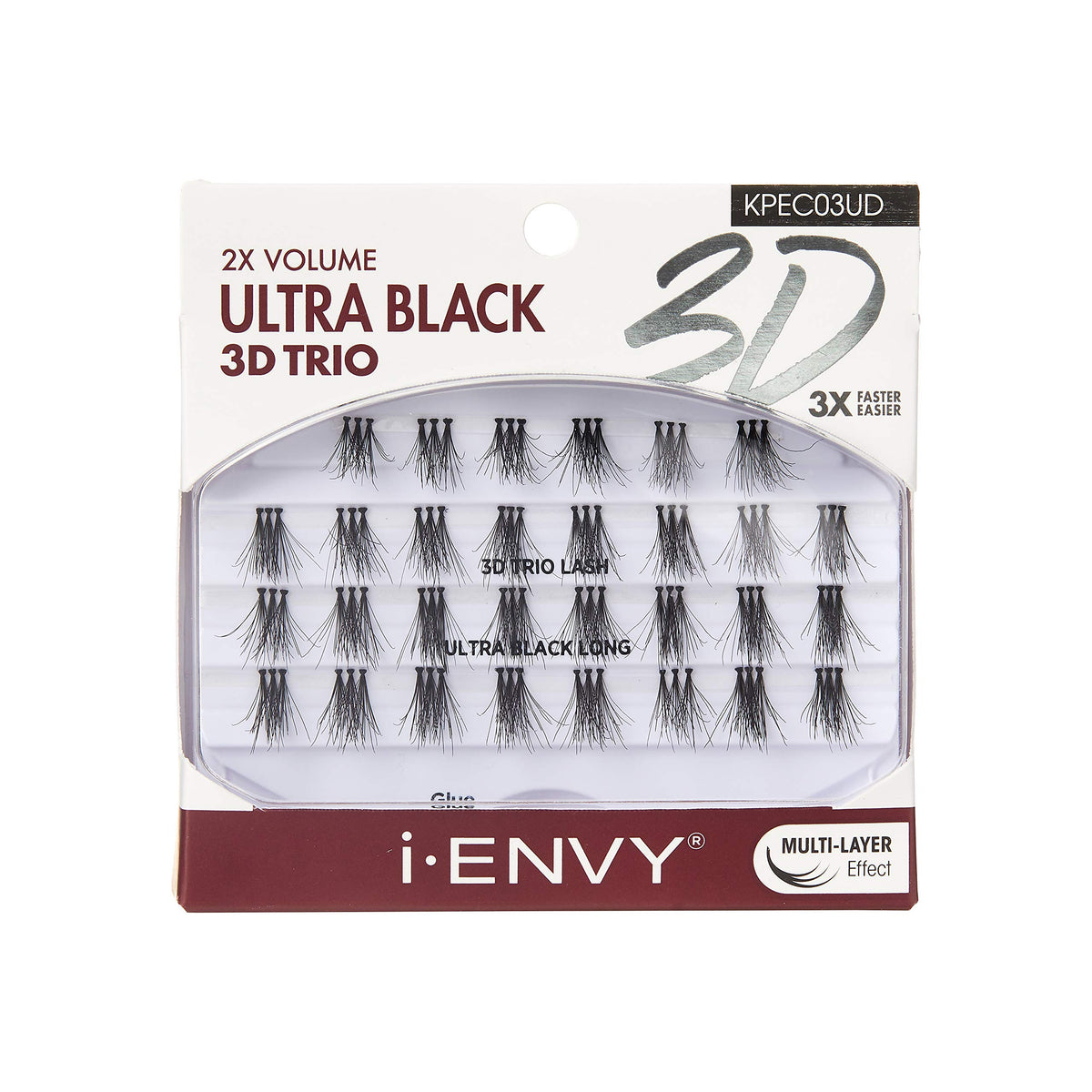 i•ENVY 3D Trio Ultra Black Long Lashes (3 Pack)