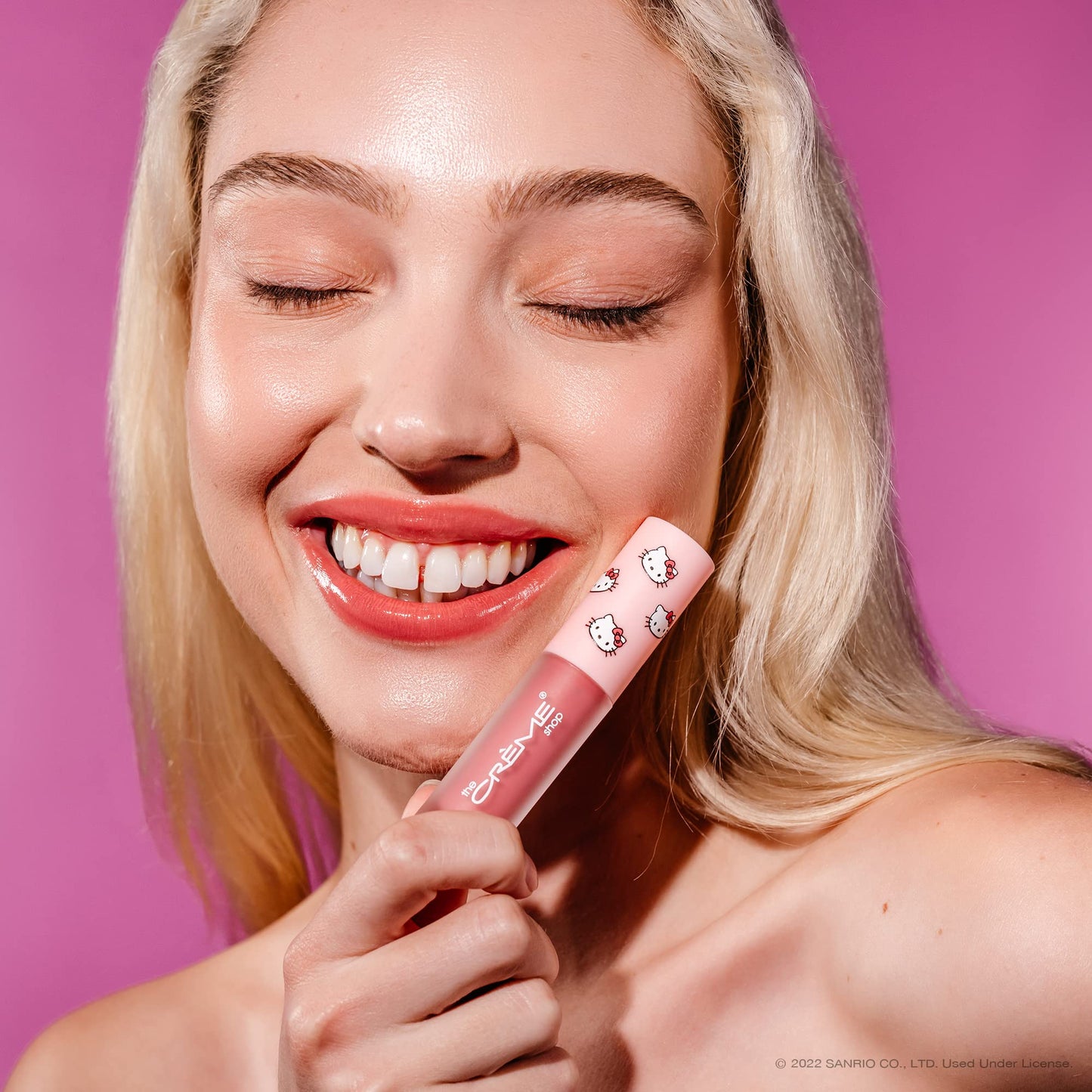 The Crème Shop x Hello Kitty | Kawaii Kiss Moisturizing Lip Oil - Strawberry | Ultra Hydrating Lip Moisturizer | Cool-Toned Mauve Pink Tinted Lip Beauty & Personal Care The Crème Shop