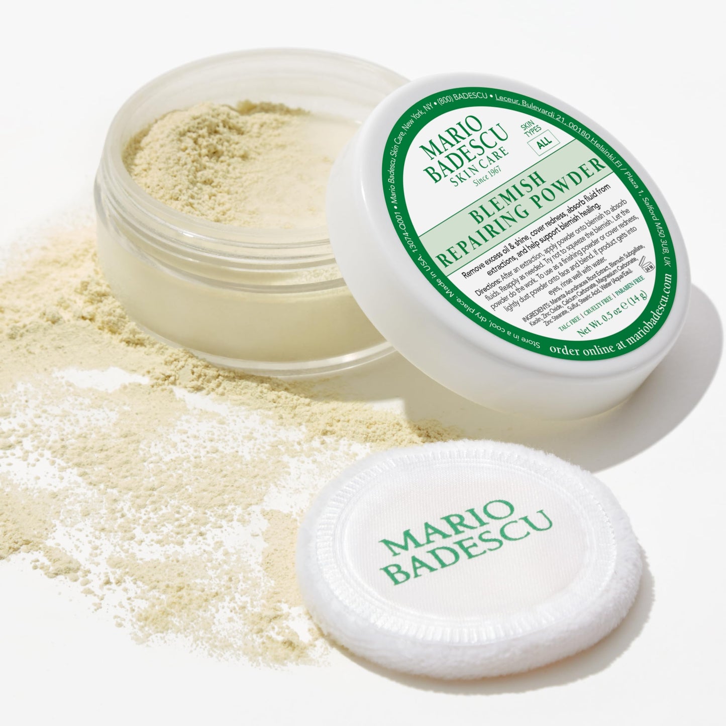 Mario Badescu Blemish Repairing Powder, Accelerate Recovery of Popped Pimples, Reduce Redness, Skin Care Powder for Blemish Concealment and Oil Beauty & Personal Care Mario Badescu