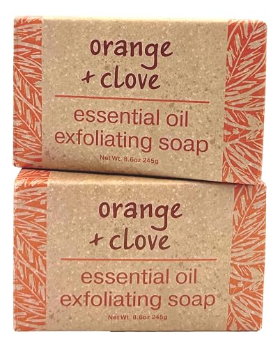 Greenwich Bay Trading Co., Orange and Clove Essential Oil Exfoliating Bath Bar Soap, Set of 2, 8.6 Ounces Each Beauty & Personal Care Greenwich Bay