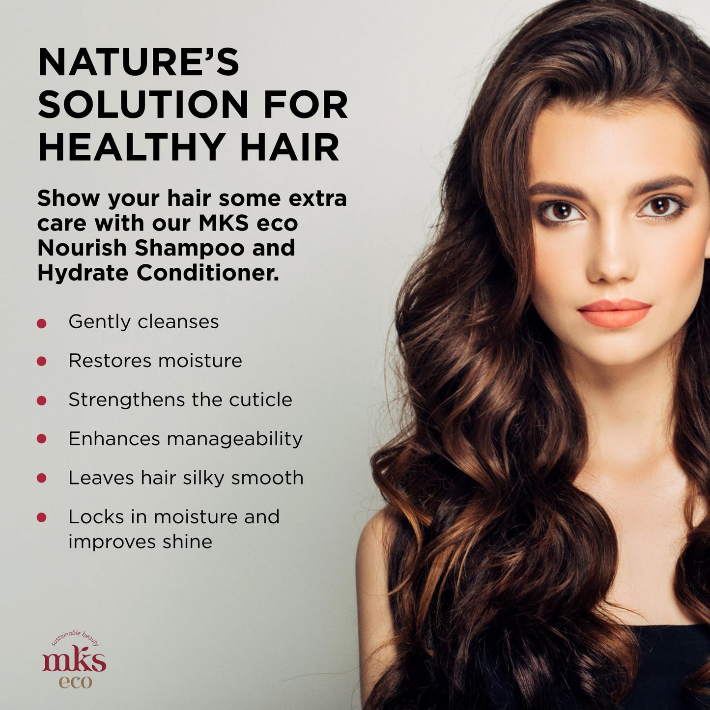 MKS eco Nourish Shampoo, Original Scent (10 fl oz) + MKS eco Hydrate Conditioner, Original Scent (10 fl oz) - Moroccan Argan Oil, Hemp Seed Oil Beauty & Personal Care Earthly Body