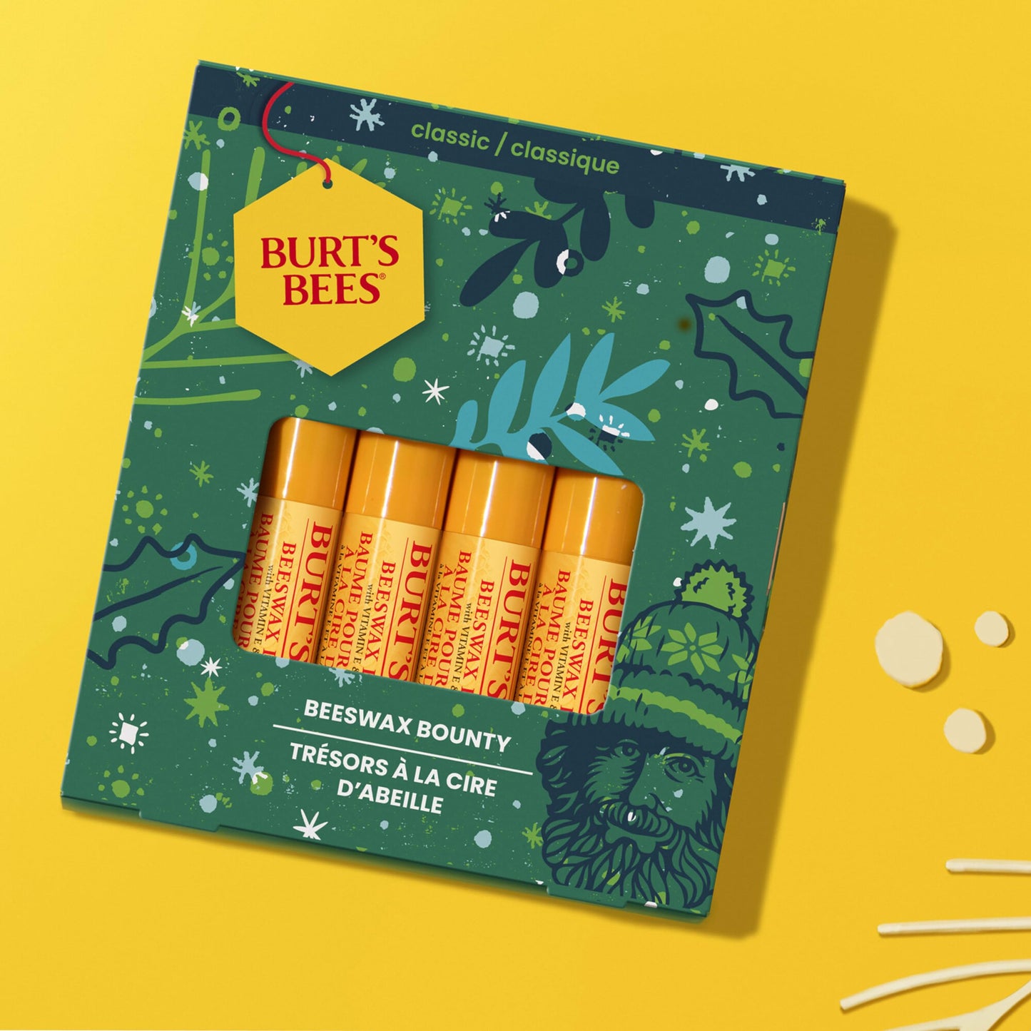 Burt's Bees Lip Balm Gift Set, Beeswax Bounty Classic, Perfect Lip Balms for Holiday Gift Baskets, 4-Pack, 0.15 oz. Beauty & Personal Care Burt's Bees