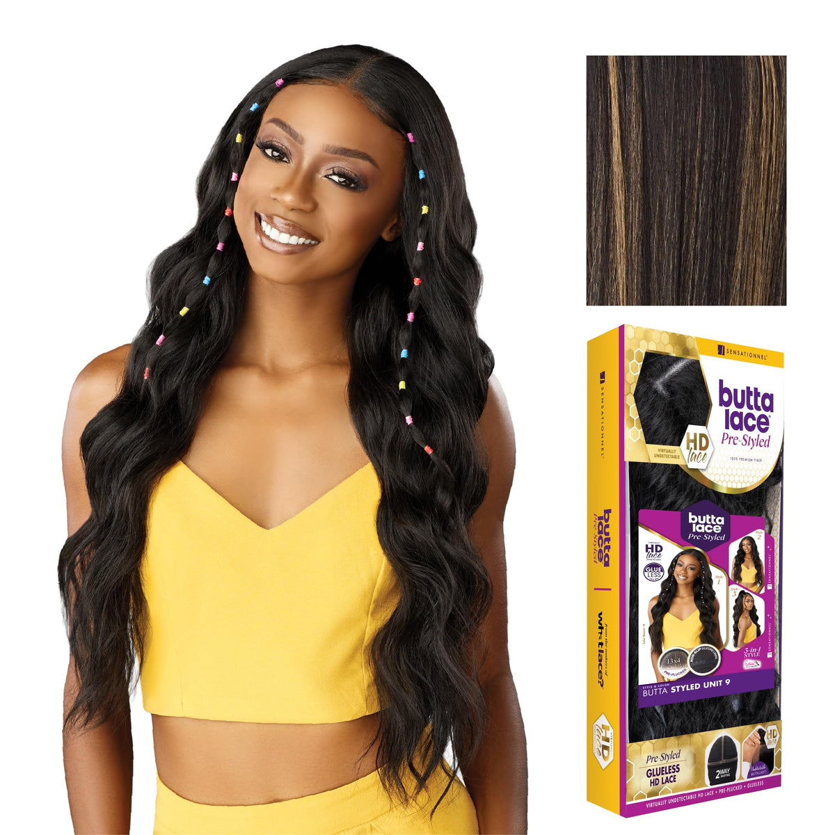 Sensationnel Butta Lace Prestyled Wig-Unit 9, BALAYAGEGOLD