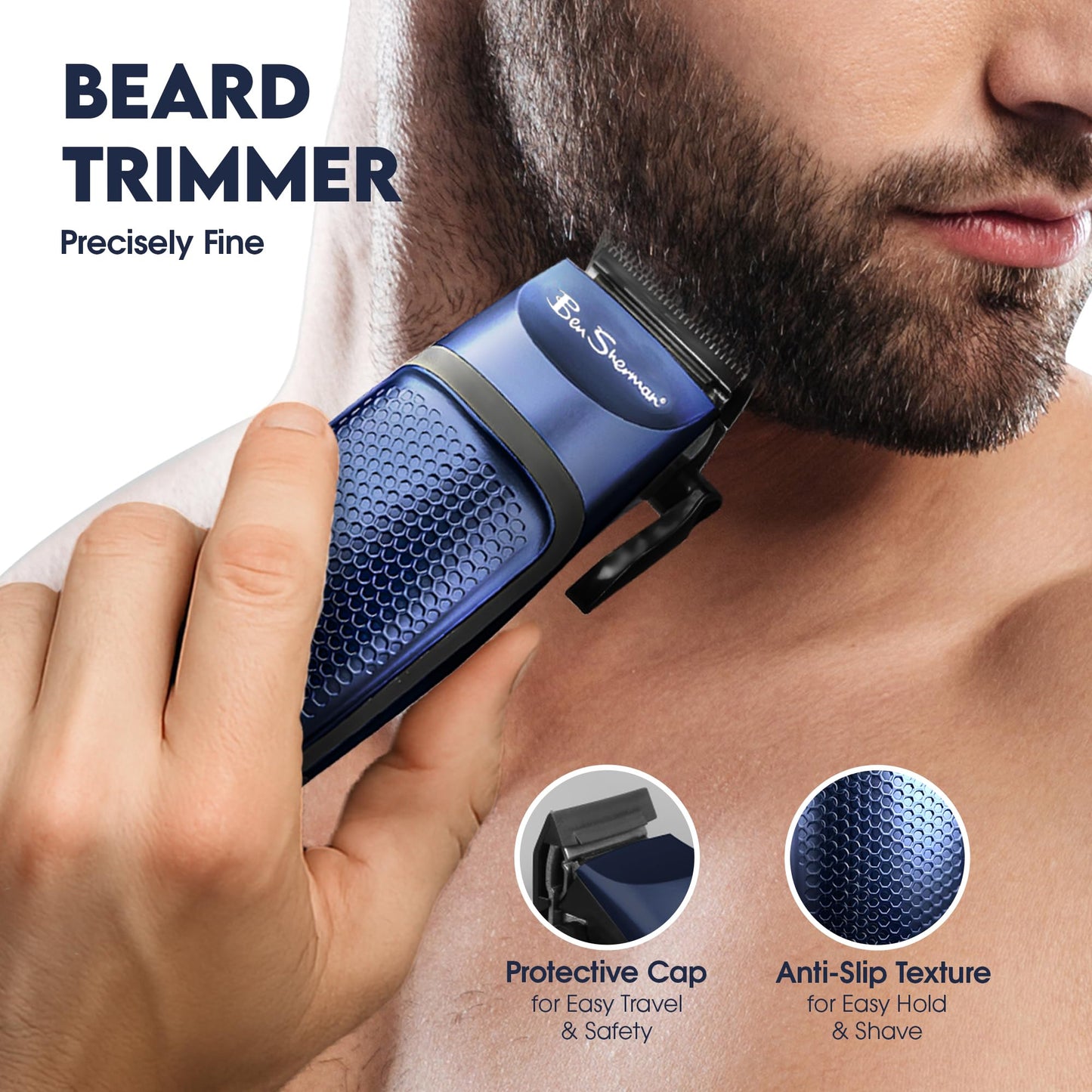 Ben Sherman Beard Trimmer for Men - All-in-One Professional Hair Clippers & Groomer for Beard, Hair & Body Beauty and Personal Care Ben Sherman