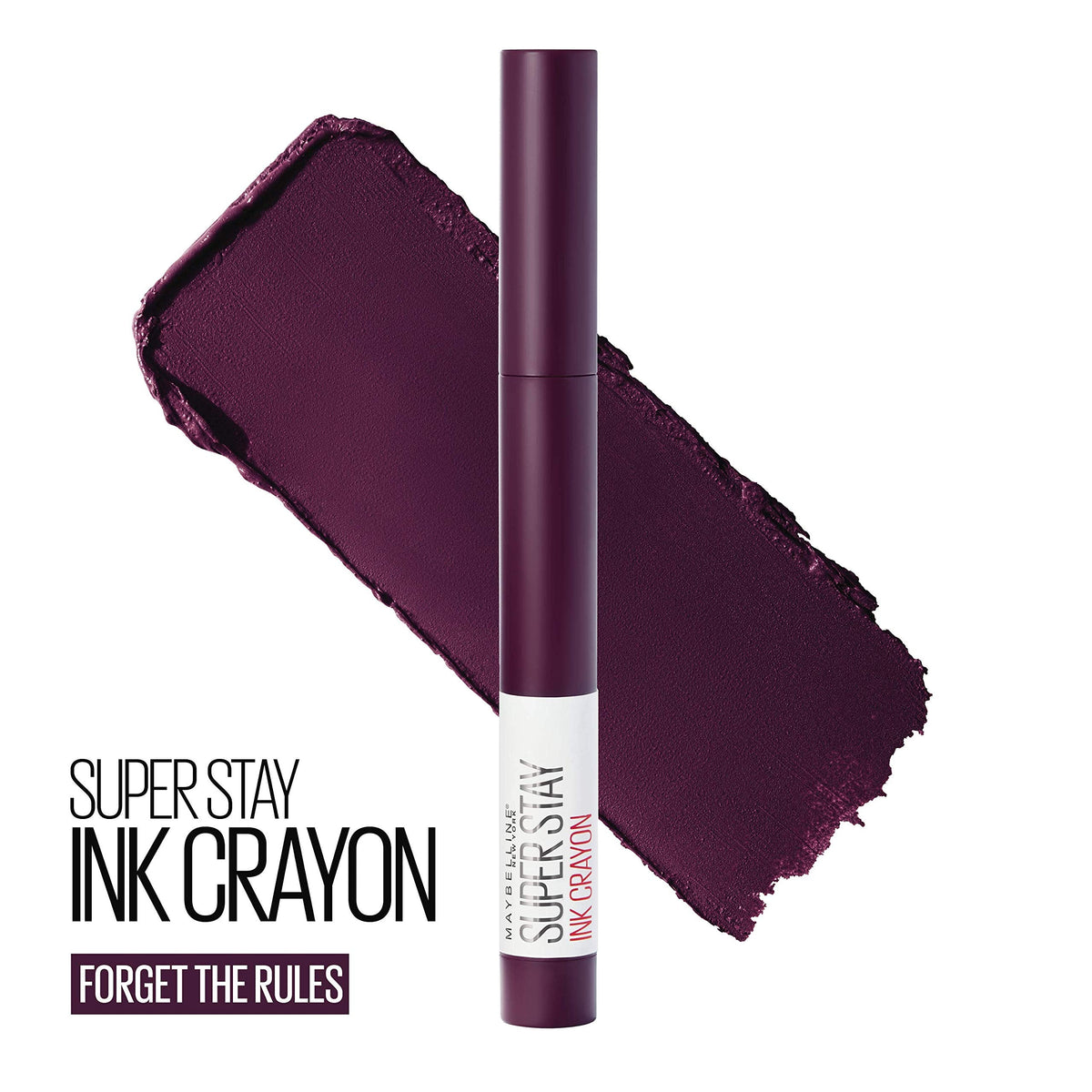 Maybelline SuperStay Ink Crayon Matte Longwear Lipstick With Built-in Sharpener, Forget The Rules, 0.04 Ounce Beauty & Personal Care MAYBELLINE