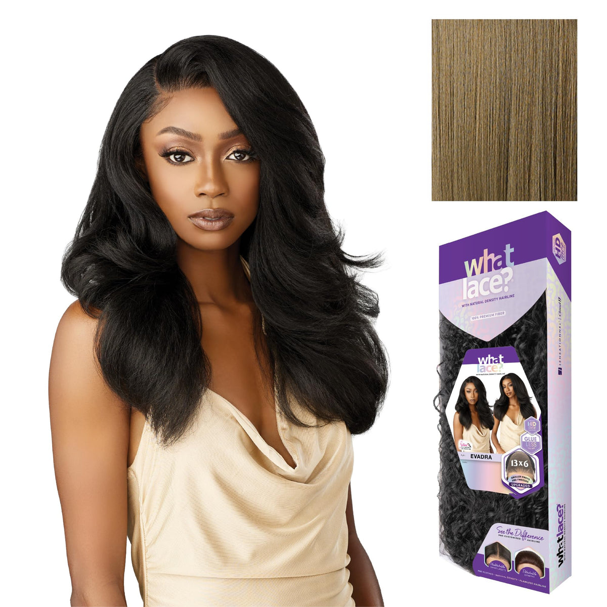 Sensationnel What Lace 13x6 Wig-Evadra, LIGHTASHBROWN