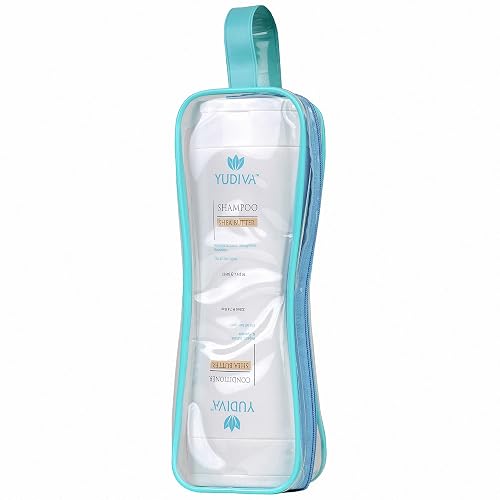 YUDIVA 2 Products in 1 Bottle, Shea Butter Shampoo & Conditioner Set, with travel bag, fits all hair types, 15.2 Fl oz Beauty & Personal Care YUDIVA