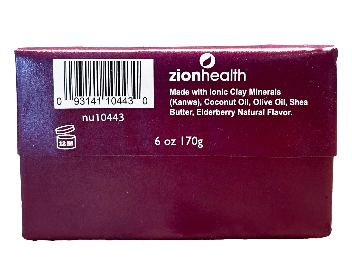 Zion Health Clay Soap Elderberry 6 oz Bar Beauty & Personal Care Zion Health